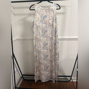 Joie Cream and Blue Patterned Dress